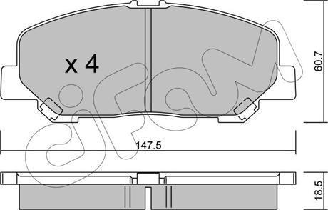 Cifam 822-905-0 - Комплект спирачно феродо, дискови спирачки vvparts.bg