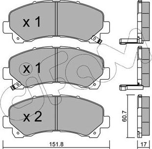 Cifam 822-902-0 - Комплект спирачно феродо, дискови спирачки vvparts.bg