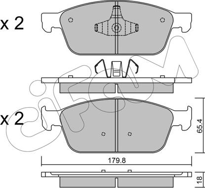 Cifam 822-989-0 - Комплект спирачно феродо, дискови спирачки vvparts.bg