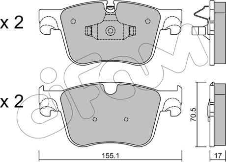 Cifam 822-985-0 - Комплект спирачно феродо, дискови спирачки vvparts.bg