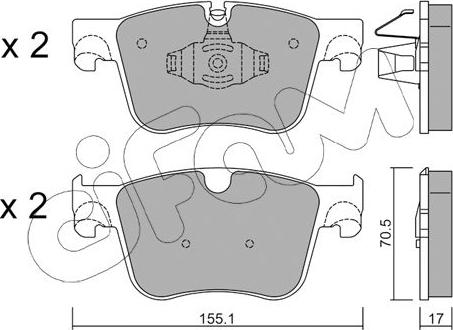 Cifam 822-985-1 - Комплект спирачно феродо, дискови спирачки vvparts.bg