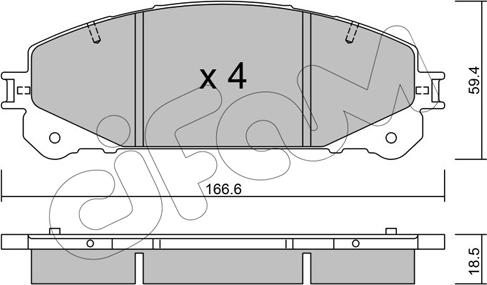 Cifam 822-938-1 - Комплект спирачно феродо, дискови спирачки vvparts.bg