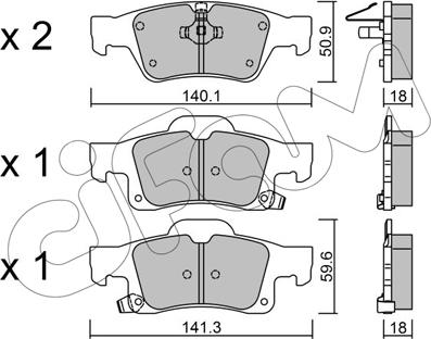 Cifam 822-928-0 - Комплект спирачно феродо, дискови спирачки vvparts.bg