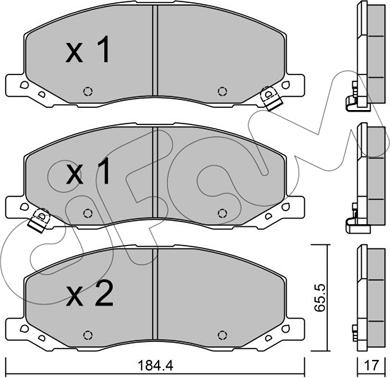 Cifam 822-923-0 - Комплект спирачно феродо, дискови спирачки vvparts.bg