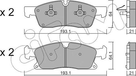 Cifam 822-927-4 - Комплект спирачно феродо, дискови спирачки vvparts.bg