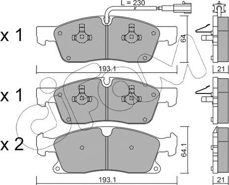 Cifam 822-927-5 - Комплект спирачно феродо, дискови спирачки vvparts.bg