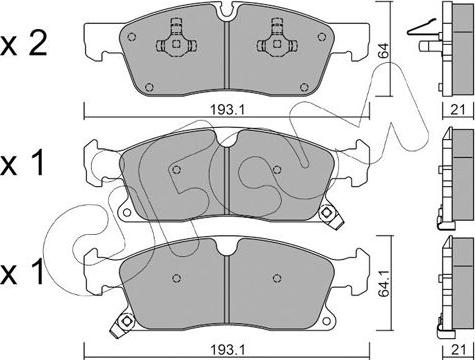 Cifam 822-927-2 - Комплект спирачно феродо, дискови спирачки vvparts.bg