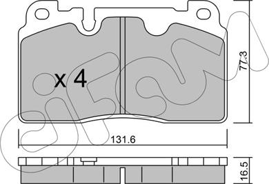 Cifam 822-979-0 - Комплект спирачно феродо, дискови спирачки vvparts.bg