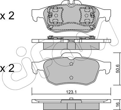 Cifam 822-974-0 - Комплект спирачно феродо, дискови спирачки vvparts.bg