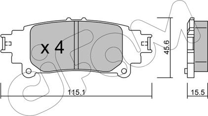 Cifam 822-977-0 - Комплект спирачно феродо, дискови спирачки vvparts.bg