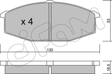 Cifam 822-490-0 - Комплект спирачно феродо, дискови спирачки vvparts.bg