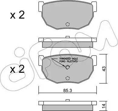 Cifam 822-492-0 - Комплект спирачно феродо, дискови спирачки vvparts.bg