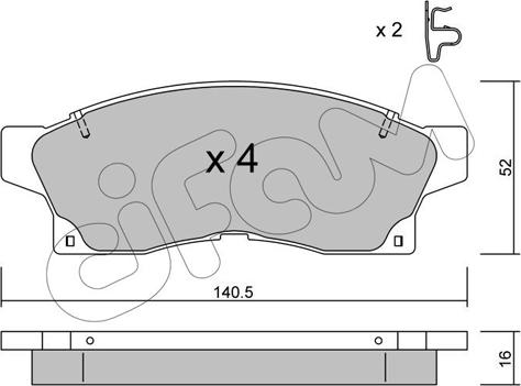 Cifam 822-444-0 - Комплект спирачно феродо, дискови спирачки vvparts.bg