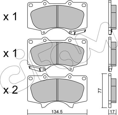 Cifam 822-454-0 - Комплект спирачно феродо, дискови спирачки vvparts.bg