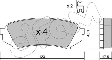 Cifam 822-453-0 - Комплект спирачно феродо, дискови спирачки vvparts.bg