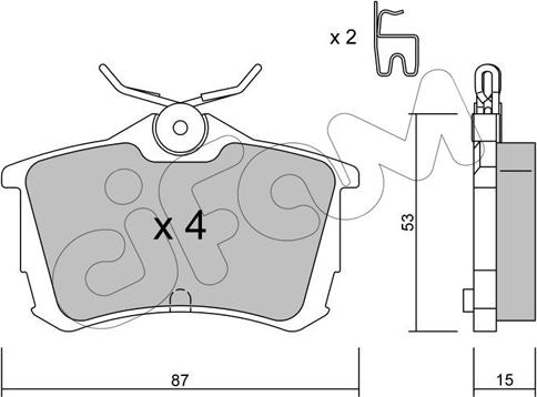 Cifam 822-465-0 - Комплект спирачно феродо, дискови спирачки vvparts.bg