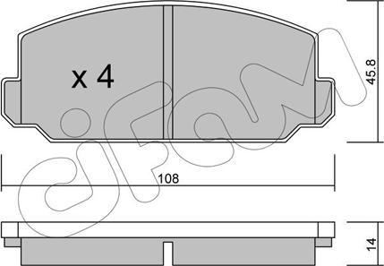 Cifam 822-461-0 - Комплект спирачно феродо, дискови спирачки vvparts.bg