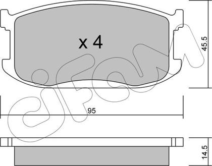 Cifam 822-467-0 - Комплект спирачно феродо, дискови спирачки vvparts.bg