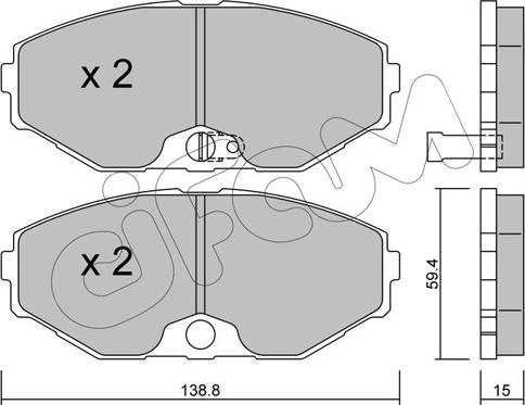 Cifam 822-405-0 - Комплект спирачно феродо, дискови спирачки vvparts.bg