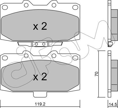 Cifam 822-413-0 - Комплект спирачно феродо, дискови спирачки vvparts.bg