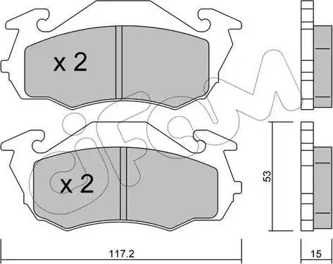 Cifam 822-412-0 - Комплект спирачно феродо, дискови спирачки vvparts.bg