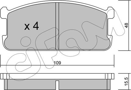 Cifam 822-480-0 - Комплект спирачно феродо, дискови спирачки vvparts.bg