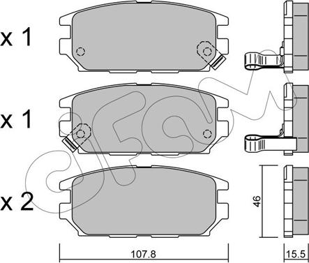 Cifam 822-483-0 - Комплект спирачно феродо, дискови спирачки vvparts.bg