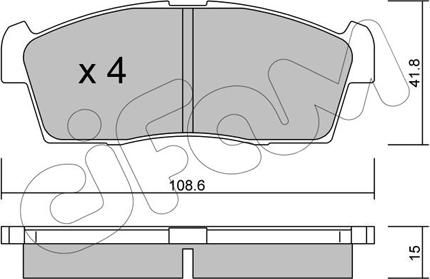 Cifam 822-439-0 - Комплект спирачно феродо, дискови спирачки vvparts.bg