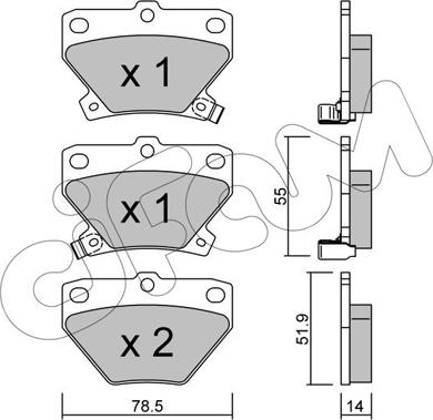 Cifam 822-424-0 - Комплект спирачно феродо, дискови спирачки vvparts.bg