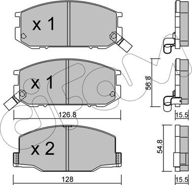 Cifam 822-425-0 - Комплект спирачно феродо, дискови спирачки vvparts.bg