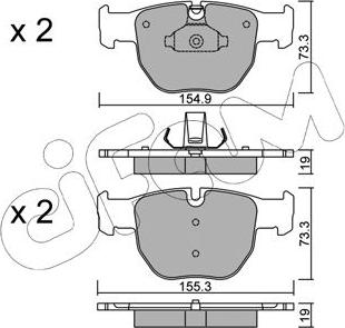 Cifam 822-598-0 - Комплект спирачно феродо, дискови спирачки vvparts.bg