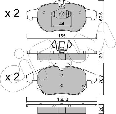 Cifam 822-540-0 - Комплект спирачно феродо, дискови спирачки vvparts.bg