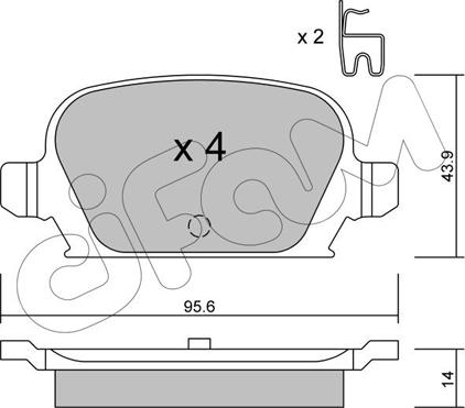 Cifam 822-541-0 - Комплект спирачно феродо, дискови спирачки vvparts.bg