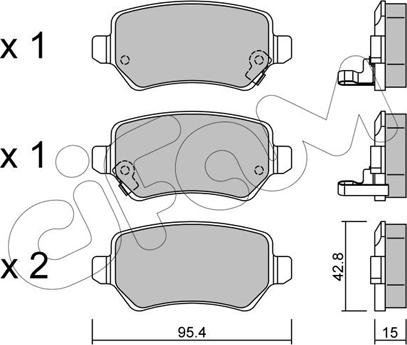 Cifam 822-542-0 - Комплект спирачно феродо, дискови спирачки vvparts.bg