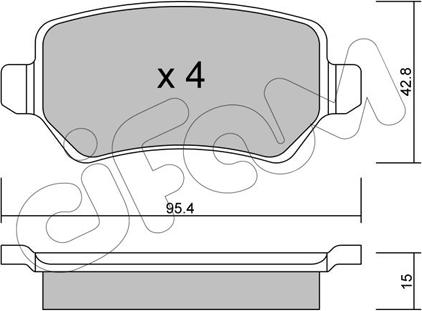 Cifam 822-542-1 - Комплект спирачно феродо, дискови спирачки vvparts.bg