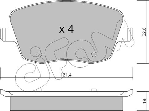 Cifam 822-547-0 - Комплект спирачно феродо, дискови спирачки vvparts.bg