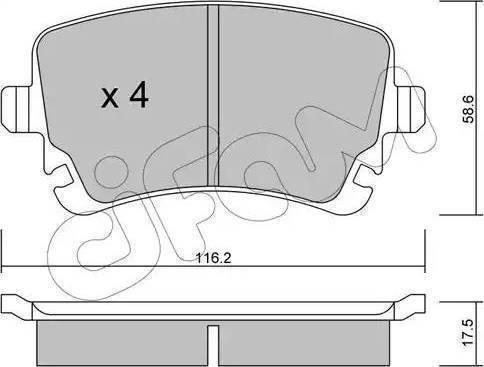 RIDER RD.3323.DB1557 - Комплект спирачно феродо, дискови спирачки vvparts.bg