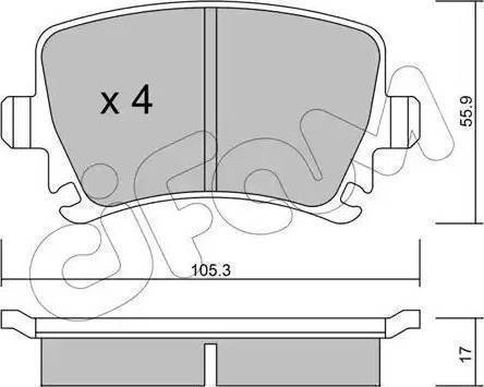 Magneti Marelli 363700201377 - Комплект спирачно феродо, дискови спирачки vvparts.bg