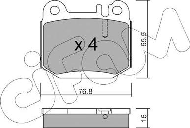 Cifam 822-564-0 - Комплект спирачно феродо, дискови спирачки vvparts.bg