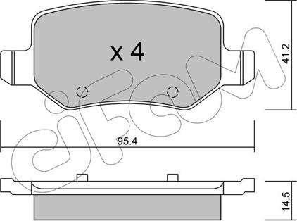 Cifam 822-565-0 - Комплект спирачно феродо, дискови спирачки vvparts.bg