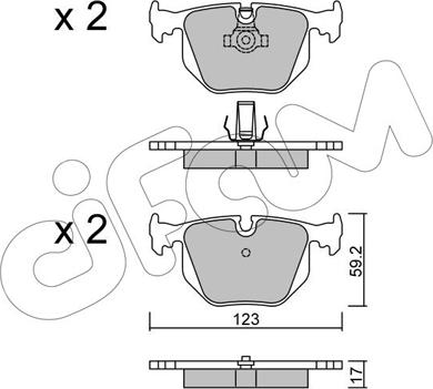 Cifam 822-560-0 - Комплект спирачно феродо, дискови спирачки vvparts.bg