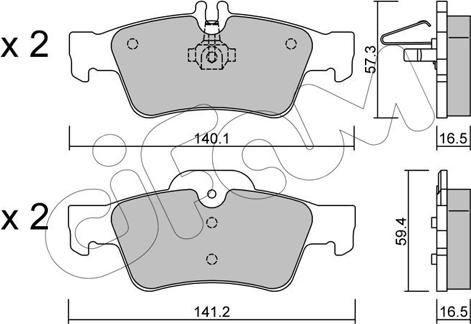 Cifam 822-568-0 - Комплект спирачно феродо, дискови спирачки vvparts.bg