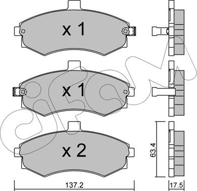 Cifam 822-504-0 - Комплект спирачно феродо, дискови спирачки vvparts.bg