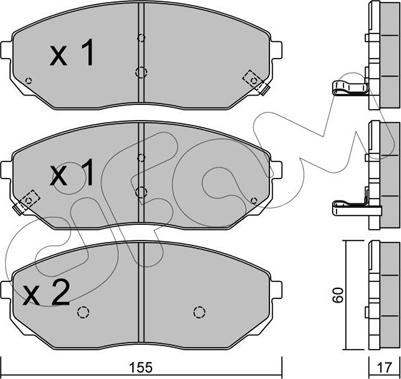 Cifam 822-515-0 - Комплект спирачно феродо, дискови спирачки vvparts.bg