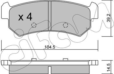 Cifam 822-511-0 - Комплект спирачно феродо, дискови спирачки vvparts.bg