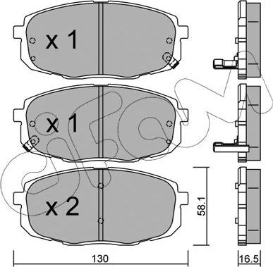 Cifam 822-513-0 - Комплект спирачно феродо, дискови спирачки vvparts.bg