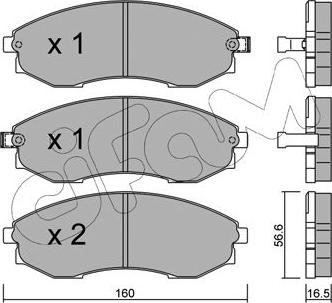 Cifam 822-517-0 - Комплект спирачно феродо, дискови спирачки vvparts.bg