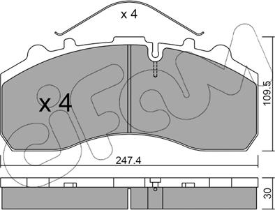 Cifam 822-585-0 - Комплект спирачно феродо, дискови спирачки vvparts.bg