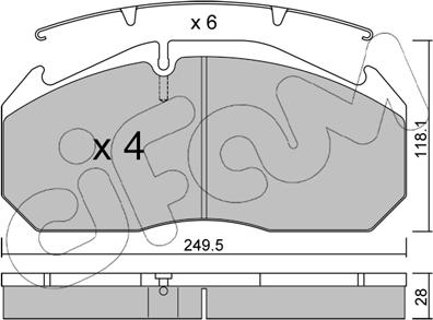 Cifam 822-586-0 - Комплект спирачно феродо, дискови спирачки vvparts.bg