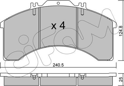 Cifam 822-581-0 - Комплект спирачно феродо, дискови спирачки vvparts.bg